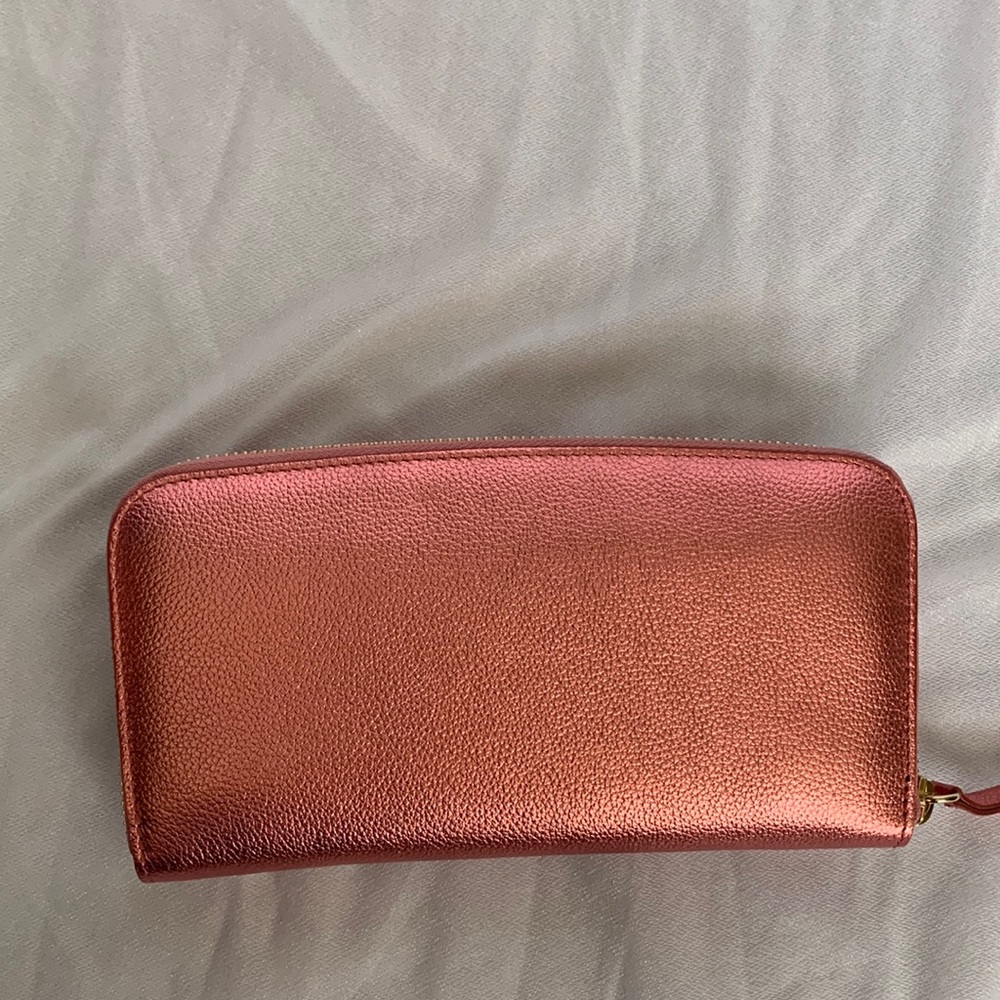 Brand New Jimmy Choo Filipa Wallet Metallic Pink with Star Appliqué - Picture 4 of 8
